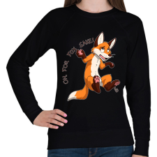 PRINTFASHION Oh For Fox Sake - Női pulóver - Fekete női pulóver, kardigán