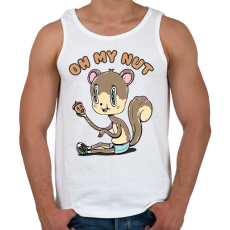 PRINTFASHION Oh my nut - Férfi atléta - Fehér