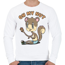 PRINTFASHION Oh my nut - Férfi pulóver - Fehér férfi pulóver, kardigán