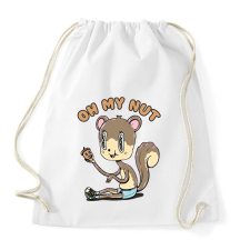 PRINTFASHION Oh my nut - Sportzsák, Tornazsák - Fehér tornazsák