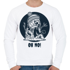 PRINTFASHION Oh No - Férfi pulóver - Fehér