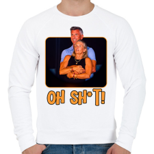 PRINTFASHION Oh sh*t - Férfi pulóver - Fehér férfi pulóver, kardigán
