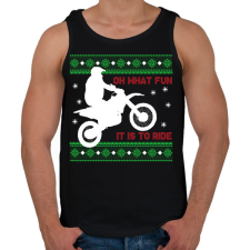 PRINTFASHION Oh what fun - Motoros - Férfi atléta - Fekete atléta, trikó