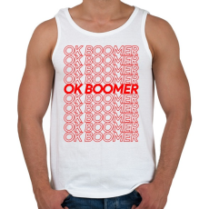 PRINTFASHION ok boomer - Férfi atléta - Fehér
