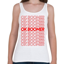 PRINTFASHION ok boomer - Női atléta - Fehér női trikó