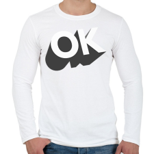 PRINTFASHION OK - Férfi hosszú ujjú póló - Fehér férfi póló