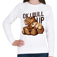PRINTFASHION OK I pull up - Női pulóver - Fehér női pulóver, kardigán