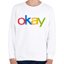 PRINTFASHION OKAY - Gyerek pulóver - Fehér gyerek pulóver, kardigán