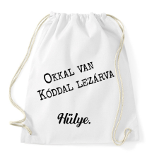 PRINTFASHION Okkal van kóddal lezárva - Telefontok - Sportzsák, Tornazsák - Fehér tornazsák