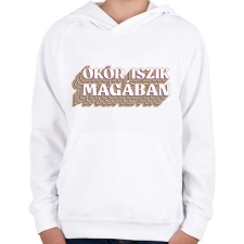 PRINTFASHION Ökör iszik magában - Gyerek kapucnis pulóver - Fehér gyerek pulóver, kardigán