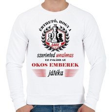 PRINTFASHION Okos emberek játéka - Férfi pulóver - Fehér
