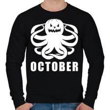 PRINTFASHION Október - Férfi pulóver - Fekete férfi pulóver, kardigán