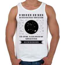 PRINTFASHION Október: Skorpió - Férfi atléta - Fehér atléta, trikó