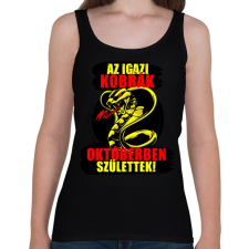 PRINTFASHION Októberi Kobra - Női atléta - Fekete női trikó