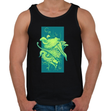 PRINTFASHION Oktopusz - Férfi atléta - Fekete atléta, trikó