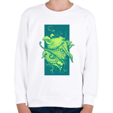 PRINTFASHION Oktopusz - Gyerek pulóver - Fehér gyerek pulóver, kardigán