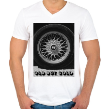 PRINTFASHION Old but Gold - Férfi V-nyakú póló - Fehér férfi póló