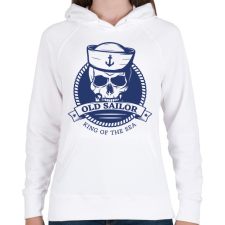 PRINTFASHION Old sailor - Női kapucnis pulóver - Fehér női póló
