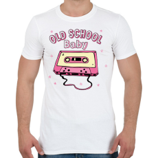 PRINTFASHION Old  School Baby - Férfi póló - Fehér