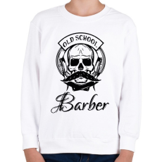 PRINTFASHION Old School Barber - Gyerek pulóver - Fehér