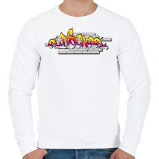PRINTFASHION Old school graffiti - Férfi pulóver - Fehér