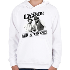 PRINTFASHION Old School Legends - Gyerek kapucnis pulóver - Fehér gyerek pulóver, kardigán