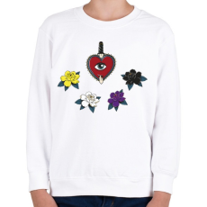 PRINTFASHION Old school nonbinary - Gyerek pulóver - Fehér