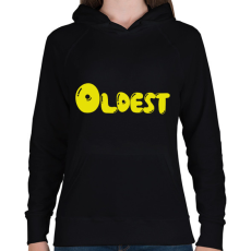 PRINTFASHION Oldest - Legidősebb tesó - Női kapucnis pulóver - Fekete