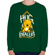 PRINTFASHION Ölelés - Gyerek pulóver - Sötétzöld