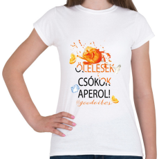 PRINTFASHION Ölelések Csókok Aperol! #goodvibes - Női póló - Fehér