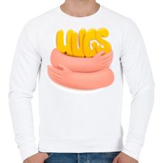 PRINTFASHION Ölelj meg - Férfi pulóver - Fehér
