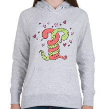 PRINTFASHION Ölelj szorosan - Női kapucnis pulóver - Sport szürke női pulóver, kardigán