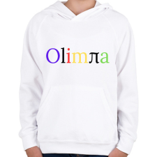 PRINTFASHION Olimpia - Gyerek kapucnis pulóver - Fehér gyerek pulóver, kardigán