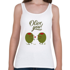 PRINTFASHION Oliva szerelem - Női atléta - Fehér női trikó