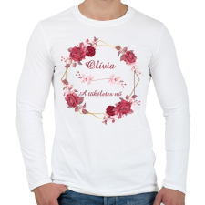 PRINTFASHION Olívia - Férfi hosszú ujjú póló - Fehér férfi póló