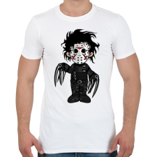 PRINTFASHION Ollókezű Edward - Férfi póló - Fehér férfi póló