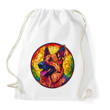 PRINTFASHION Ólomüveg Németjuhász - Sportzsák, Tornazsák - Fehér tornazsák