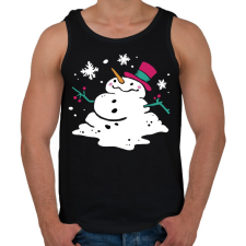 PRINTFASHION Olvadt hóember - Férfi atléta - Fekete atléta, trikó