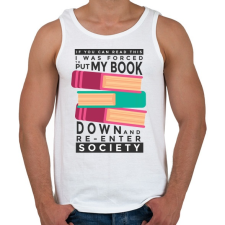 PRINTFASHION Olvasás - Férfi atléta - Fehér atléta, trikó