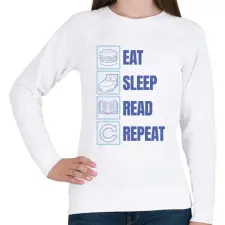 PRINTFASHION Olvasás - Női pulóver - Fehér női pulóver, kardigán