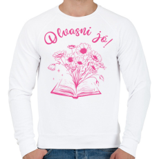 PRINTFASHION Olvasni jó! - Férfi pulóver - Fehér