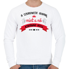 PRINTFASHION Olyan mint a nő - Férfi pulóver - Fehér férfi pulóver, kardigán