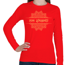 PRINTFASHION Om Shanti - Női hosszú ujjú póló - Piros női póló