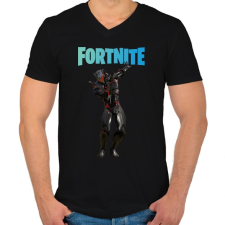 PRINTFASHION Omega Fortnite - Férfi V-nyakú póló - Fekete férfi póló