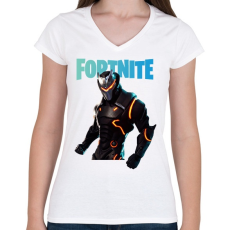 PRINTFASHION OMega Fortnite  - Női V-nyakú póló - Fehér