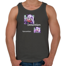 PRINTFASHION Omnomnom  - Férfi atléta - Sötétszürke atléta, trikó