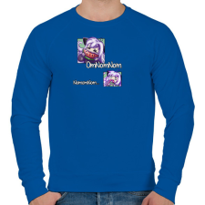 PRINTFASHION Omnomnom  - Férfi pulóver - Királykék férfi pulóver, kardigán