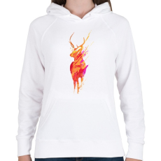 PRINTFASHION On the road again - Női kapucnis pulóver - Fehér