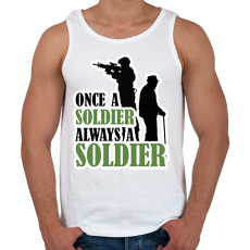 PRINTFASHION Once a soldier - Férfi atléta - Fehér
