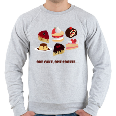 PRINTFASHION One cake - Férfi pulóver - Sport szürke